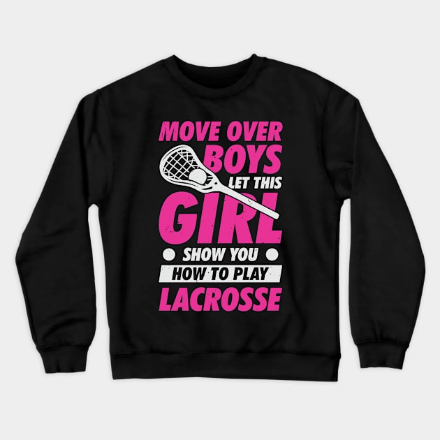 Funny Lacrosse Player Girl Gift Crewneck Sweatshirt by Dolde08